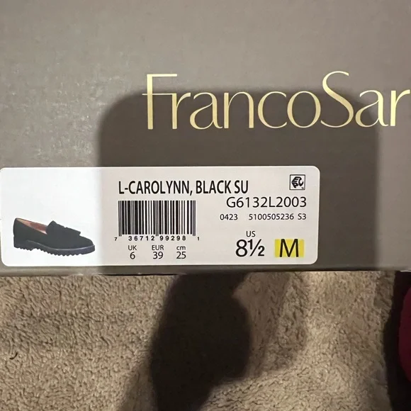 Franco Sarto - Carolynn loafers- Black Suede - NWT - Picture 2 of 3
